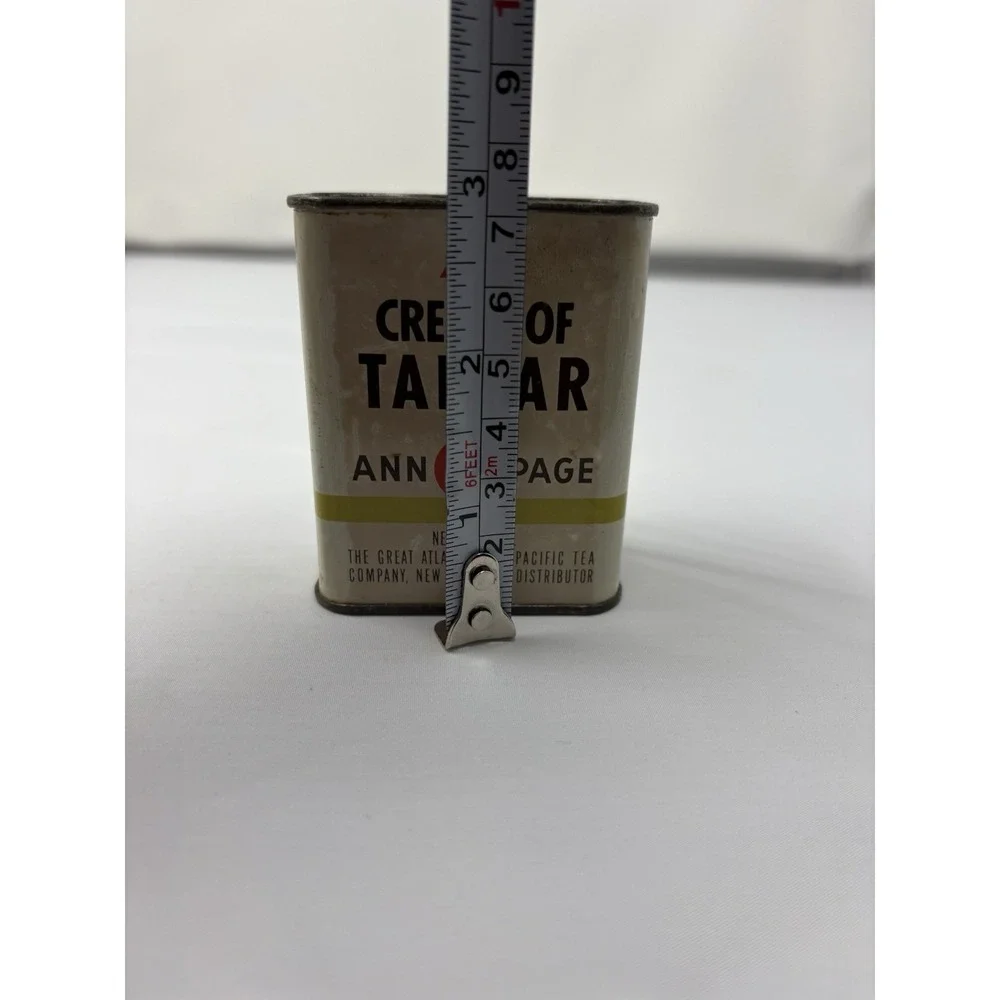 Ann Page Cream of Tartar Spice Tin Vintage Metal Retro Advertising Cottage Core